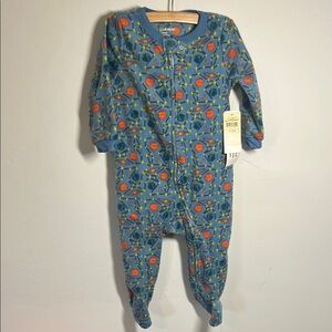 Leveret Kids Blue Floral One Piece Pajama